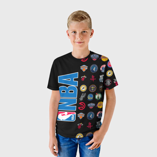 Детская футболка 3D NBA Team Logos 1, цвет 3D печать - фото 3