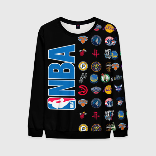Мужской свитшот 3D NBA Team Logos 1, цвет черный