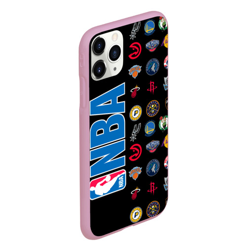 Чехол для iPhone 11 Pro Max матовый NBA Team Logos 1, цвет розовый - фото 3