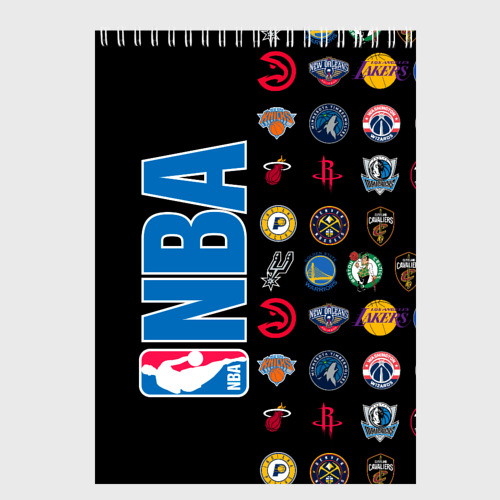 Скетчбук NBA Team Logos 1, цвет белый