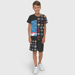 Детский костюм с шортами 3D NBA Team Logos 1 - фото 2