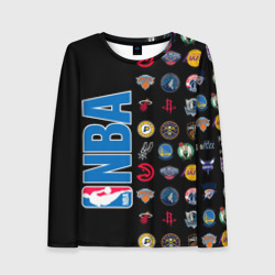 Женский лонгслив 3D NBA Team Logos 1