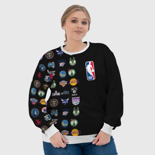 Женский свитшот 3D NBA Team Logos 2, цвет 3D печать - фото 6