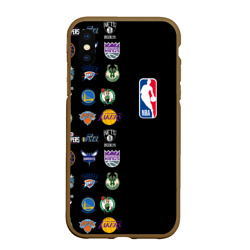 Чехол для iPhone XS Max матовый NBA Team Logos 2