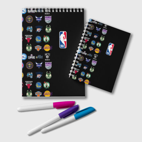 Блокнот NBA Team Logos 2, цвет белый