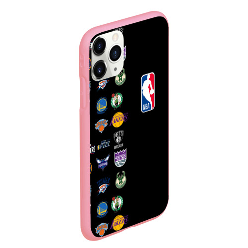 Чехол для iPhone 11 Pro Max матовый NBA Team Logos 2, цвет баблгам - фото 3