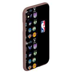 Чехол для iPhone XS Max матовый NBA Team Logos 2 - фото 2