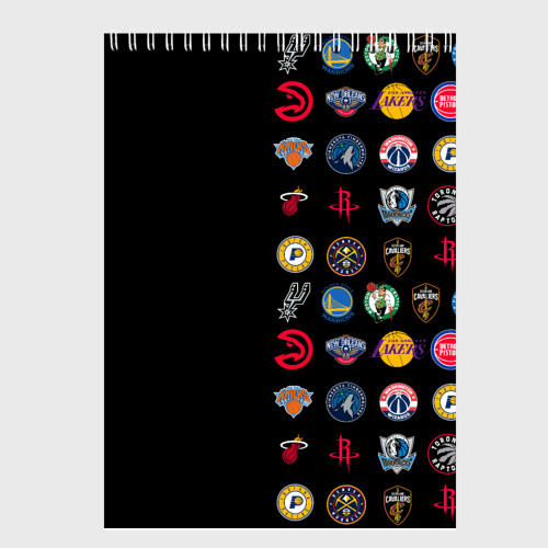 Скетчбук NBA Team Logos 2, цвет белый - фото 2