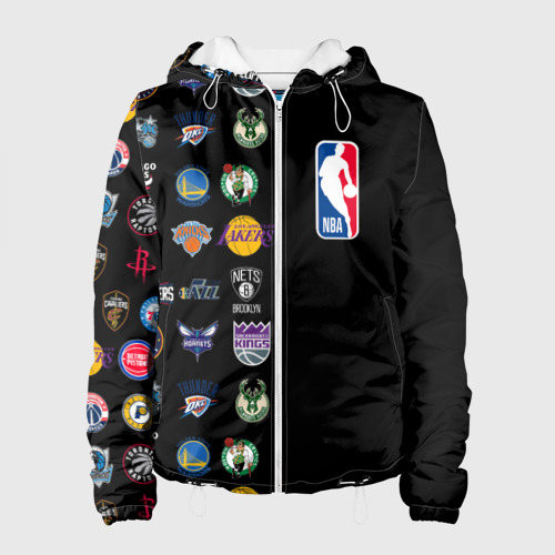 Женская куртка 3D NBA Team Logos 2, цвет белый