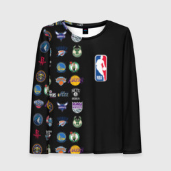 Женский лонгслив 3D NBA Team Logos 2