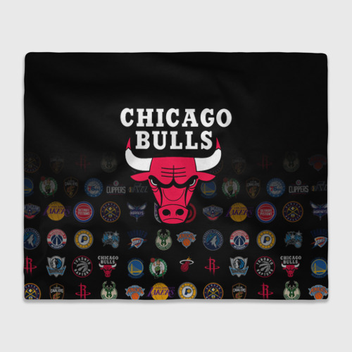 Плед 3D с принтом Chicago Bulls 1, вид спереди #2