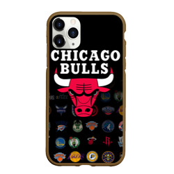 Чехол для iPhone 11 Pro Max матовый Chicago Bulls 1