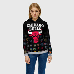 Женская толстовка 3D Chicago Bulls 1 - фото 2