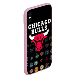 Чехол для iPhone XS Max матовый Chicago Bulls 1 - фото 2