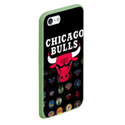 Чехол для iPhone 5/5S матовый Chicago Bulls 1 - фото 2