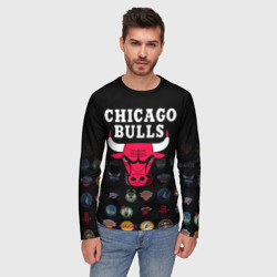 Мужской лонгслив 3D Chicago Bulls 1 - фото 2