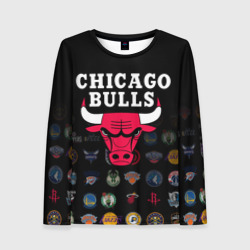 Женский лонгслив 3D Chicago Bulls 1