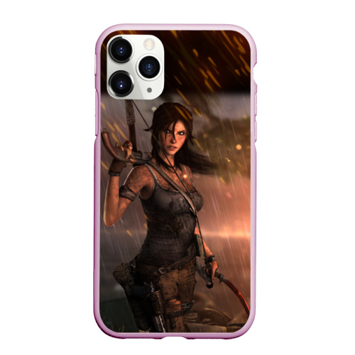 Чехол для iPhone 11 Pro Max матовый Tomb Raider, цвет розовый