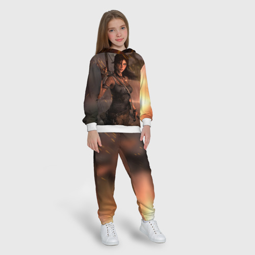 Детский костюм с толстовкой 3D Tomb Raider, цвет белый - фото 5