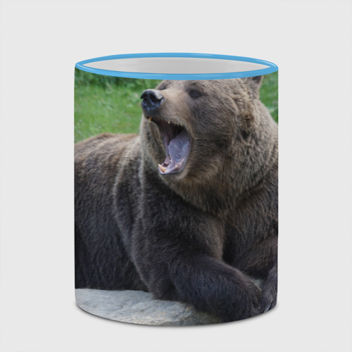 Кружка с полной запечаткой Медведь, цвет Кант небесно-голубой - фото 4