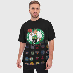 Мужская футболка oversize 3D Boston Celtics 1 - фото 2