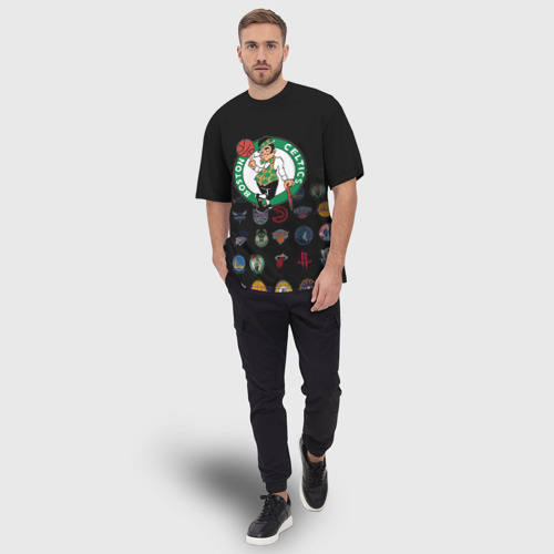 Мужская футболка oversize 3D Boston Celtics 1, цвет 3D печать - фото 5