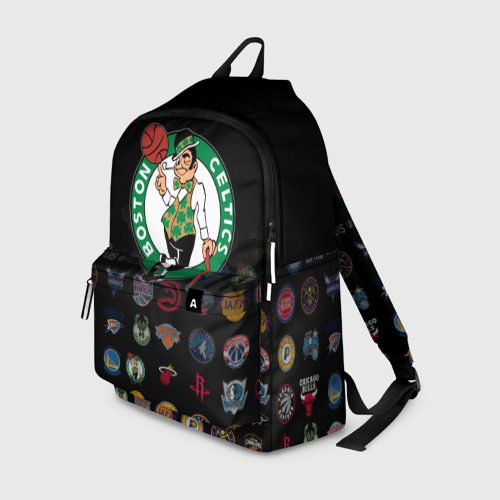 Рюкзак с принтом Boston Celtics 1, вид спереди №1