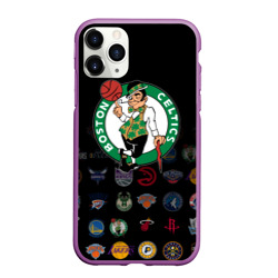 Чехол для iPhone 11 Pro Max матовый Boston Celtics 1
