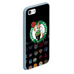 Чехол для iPhone 5/5S матовый Boston Celtics 1 - фото 2