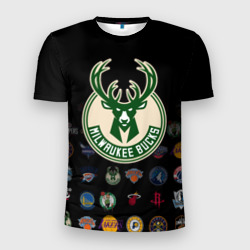 Мужская футболка 3D Slim Milwaukee Bucks 3