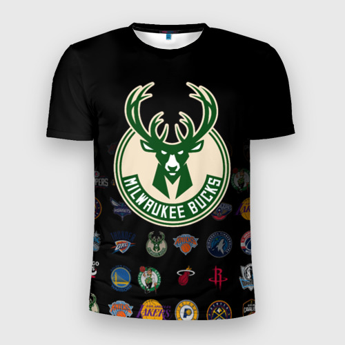 Мужская футболка 3D Slim Milwaukee Bucks 3, цвет 3D печать