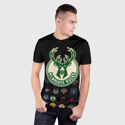 Мужская футболка 3D Slim Milwaukee Bucks 3 - фото 2