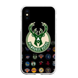 Чехол для iPhone XS Max матовый Milwaukee Bucks 3