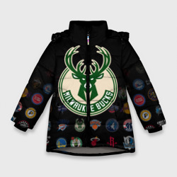 Зимняя куртка для девочек 3D Milwaukee Bucks 3