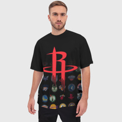 Мужская футболка oversize 3D Houston Rockets 2 - фото 2