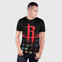 Мужская футболка 3D Slim Houston Rockets 2 - фото 2