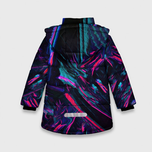 Зимняя куртка для девочек 3D Стоп covid-19, цвет черный - фото 2