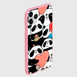 Чехол для iPhone 11 Pro Max матовый Много панд - фото 2