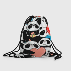 Рюкзак-мешок 3D Много панд