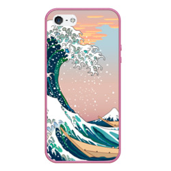 Чехол для iPhone 5/5S матовый Большая волна в канагаве