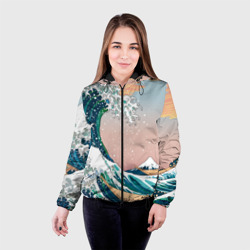 Женская куртка 3D Большая волна в канагаве - фото 2