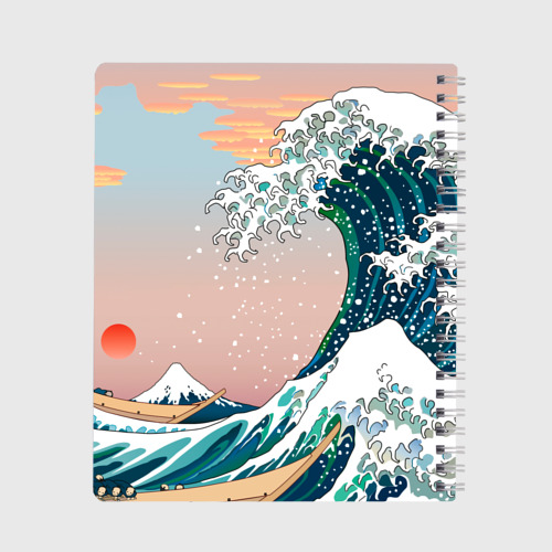 Тетрадь Большая волна в канагаве, цвет клетка - фото 2