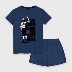 Женская пижама с шортиками хлопок Начинай жить, пока не умер