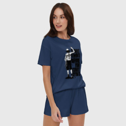 Женская пижама с шортиками хлопок Начинай жить, пока не умер - фото 2