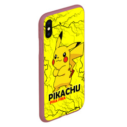 Чехол для iPhone XS Max матовый Pikachu Pika Pika - фото 2