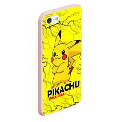 Чехол для iPhone 5/5S матовый Pikachu Pika Pika - фото 2