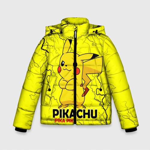 Зимняя куртка для мальчиков 3D Pikachu Pika Pika, цвет светло-серый