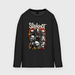 Мужской лонгслив oversize хлопок Slipknot