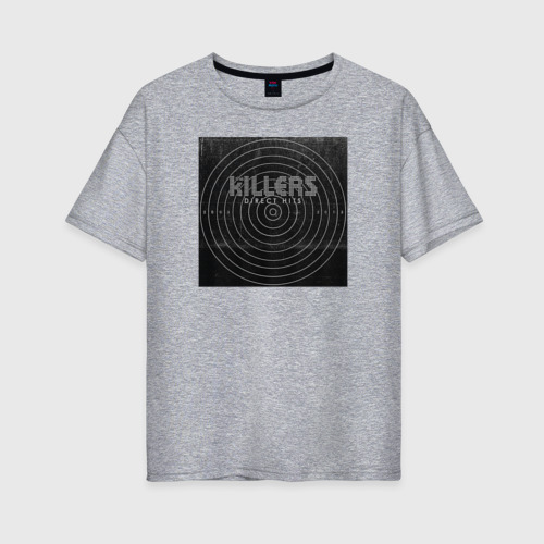 Женская футболка хлопок Oversize The Killers, цвет меланж