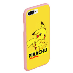 Чехол для iPhone 7Plus/8 Plus матовый Pikachu Pika Pika - фото 2